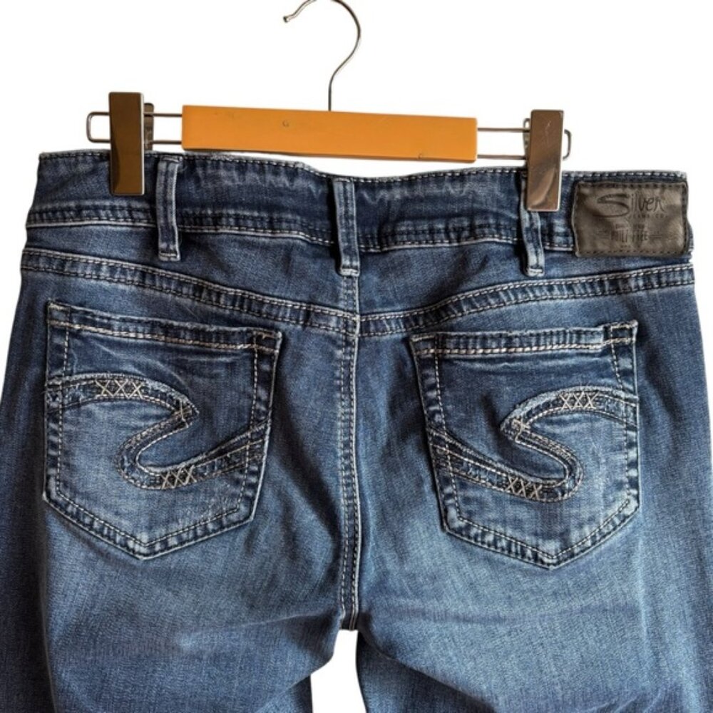 Silver Jeans Elyse Straight Leg 31 x 30 Stretch Mid Rise Curvy Fit - Picture 9 of 15